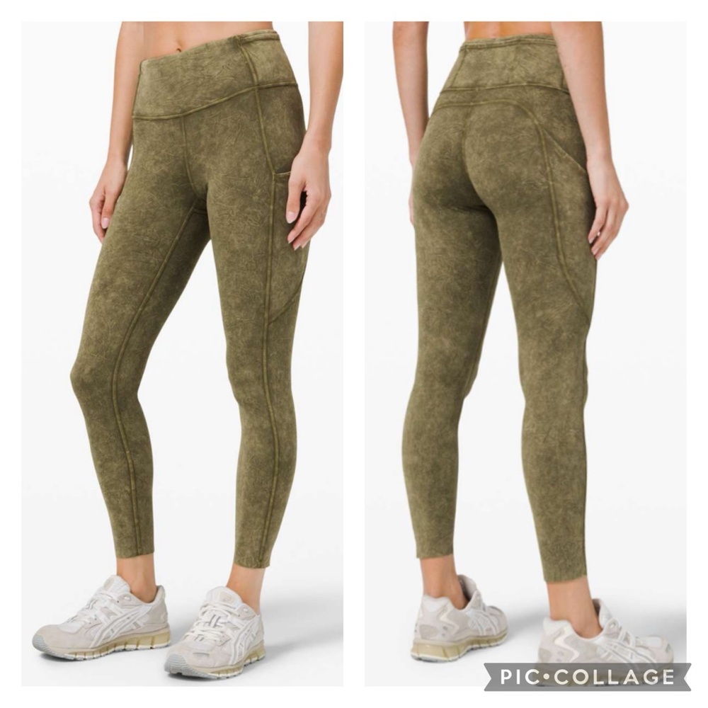 Lululemon Fast and Free High Rise Tight 25" *Ice Dye
Ice Wash Moss Green